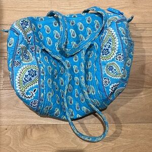 Authentic Vintage (2005) Vera Bradley Bermuda Blue Small Duffel Bag